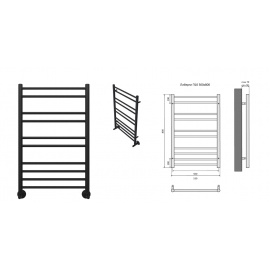 Полотенцесушитель Акватек, Либерти П10, 500х800 (черный муар)