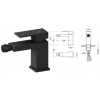 Смеситель д/биде, ЛИБРА AQ1618MB  матовый черный