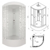 Душевая кабина Стандарт 90*90В,1/4круга,сред.подд.,Аква, Мозаика,Белый,ДН4(7 мест+сифон D50мм)Triton