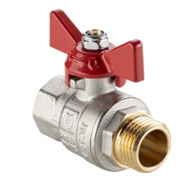 Кран шаровой VALTEC BASE- ГОСТ 1/2" вн.-нар. бабочка, VT.218S.N.04