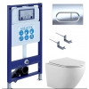 Система инсталяции SET AQUATEK ЕВРОПА-043 4в1 (рама AQUATEK INS-0000025 +крепление KKI-0000002 +кнопка KDI-0000043 +унитаз AQ1901-00 +тонкое сиденье sc)