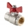 Кран шаровой VALTEC BASE-ГОСТ полнопроходной с рукояткой-бабочкой вн.-вн. DN15 PN40 1/2"