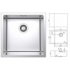 Мойка для подстольного монтажа, Эдифис (Edifice), IDDIS, EDI44S0i77