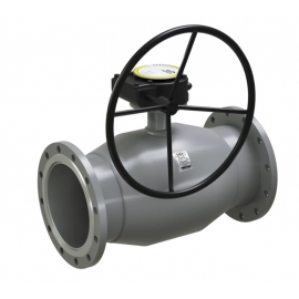 Кран шаровой LD КШ.Ц.Ф.Р Regula Ду 300/250 Ру 25, сталь 20, с редуктором