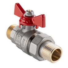 Кран шаровой VALTEC BASE-ГОСТ американка 1/2", НР-НР, бабочка, VT.226S.N.04